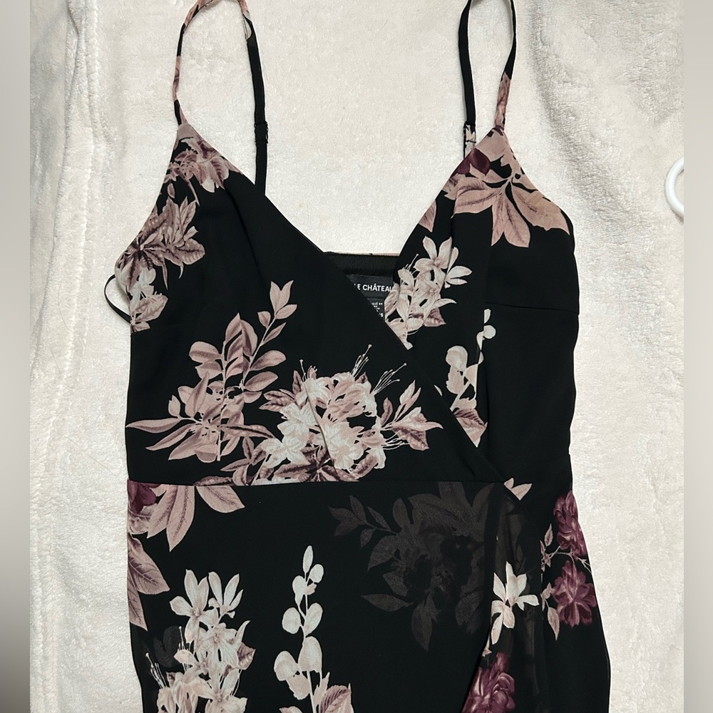 NWOT Black and lilac Floral Dress